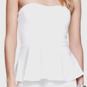 Express peplum white top
